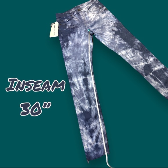 Originally NWT  Aged White 10” Classic Jeans Now Rope Dyed in Blue. Size 25 - Picture 3 of 9